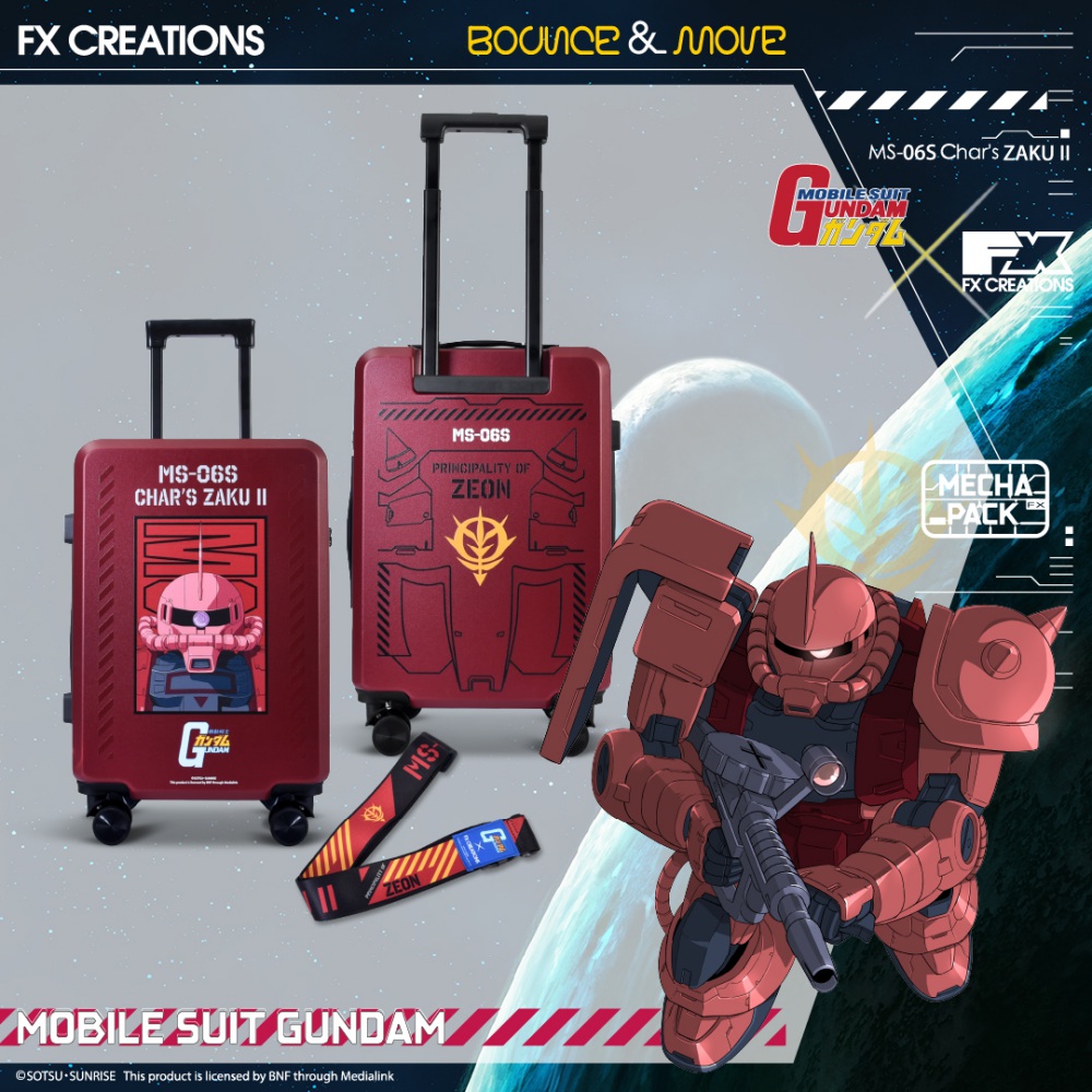 機動戰士鋼彈】MS-06S ZAKU II 夏亞專用薩克II 20吋行李箱FXG271-89