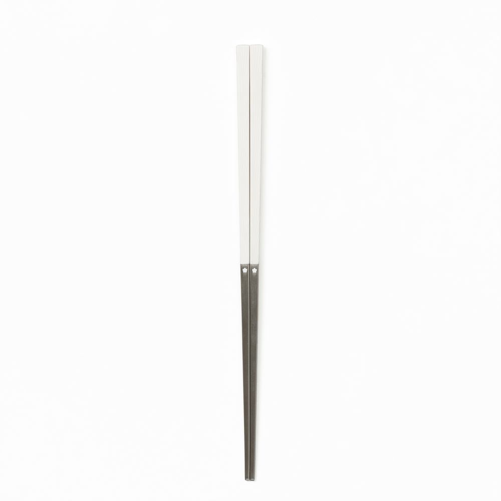 不鏽鋼樹脂方筷(可機洗),23cm,白灰