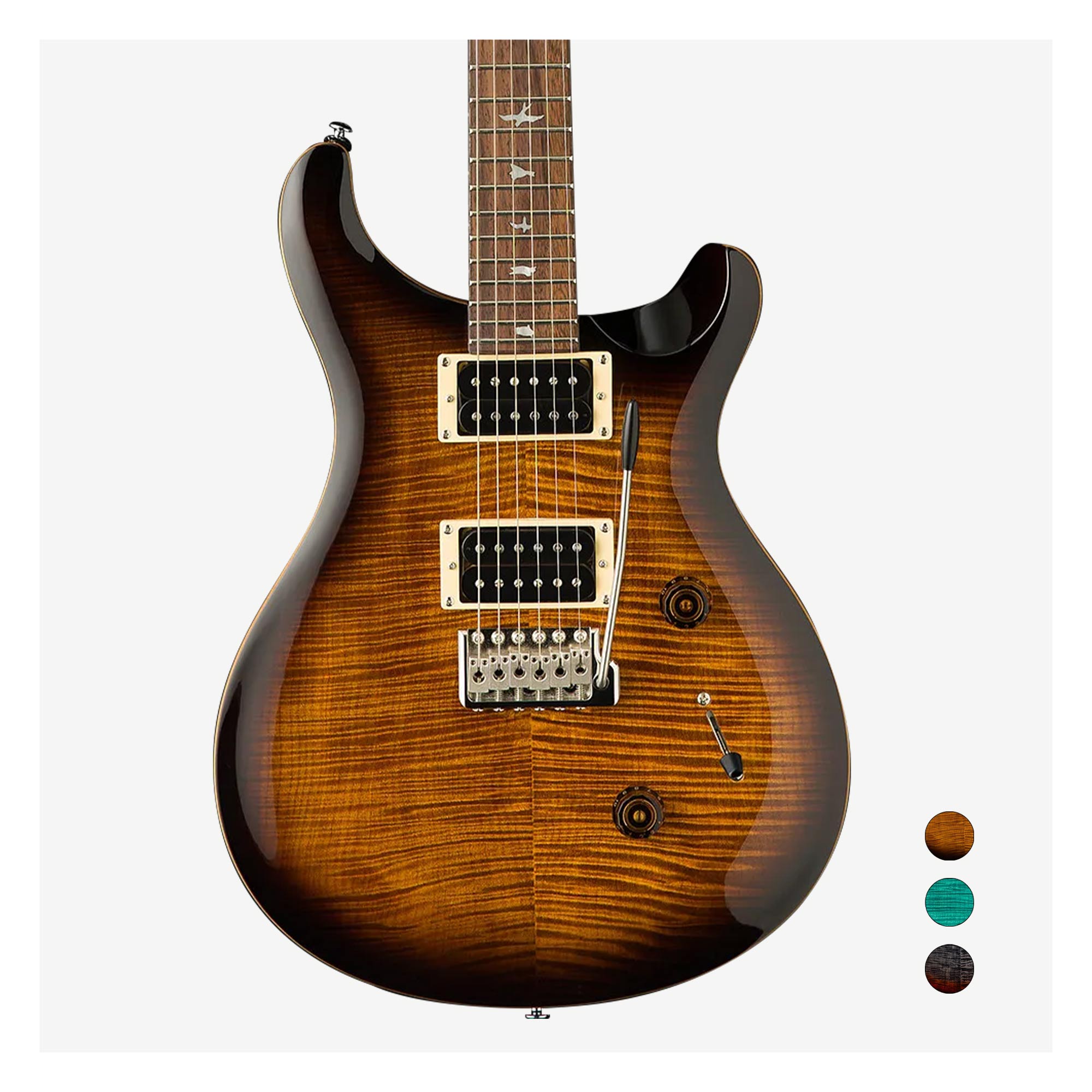 PRS SE Custom 24 雙雙小搖座黑金漸層Black Gold Burst 玫瑰木指板電吉他