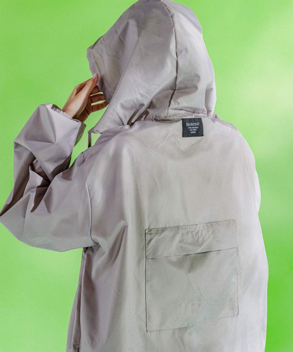 LAKOLE素色摺疊收納雨衣-四色-102914