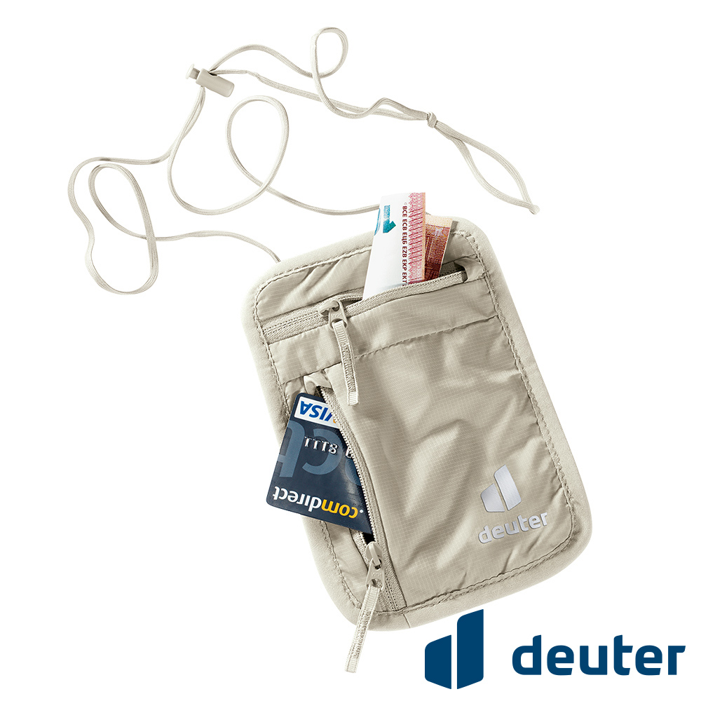 deuter 德國】SECURITY WALLET隱藏式錢包(3950021 卡其/側背貼身袋/隨身袋/證件包)