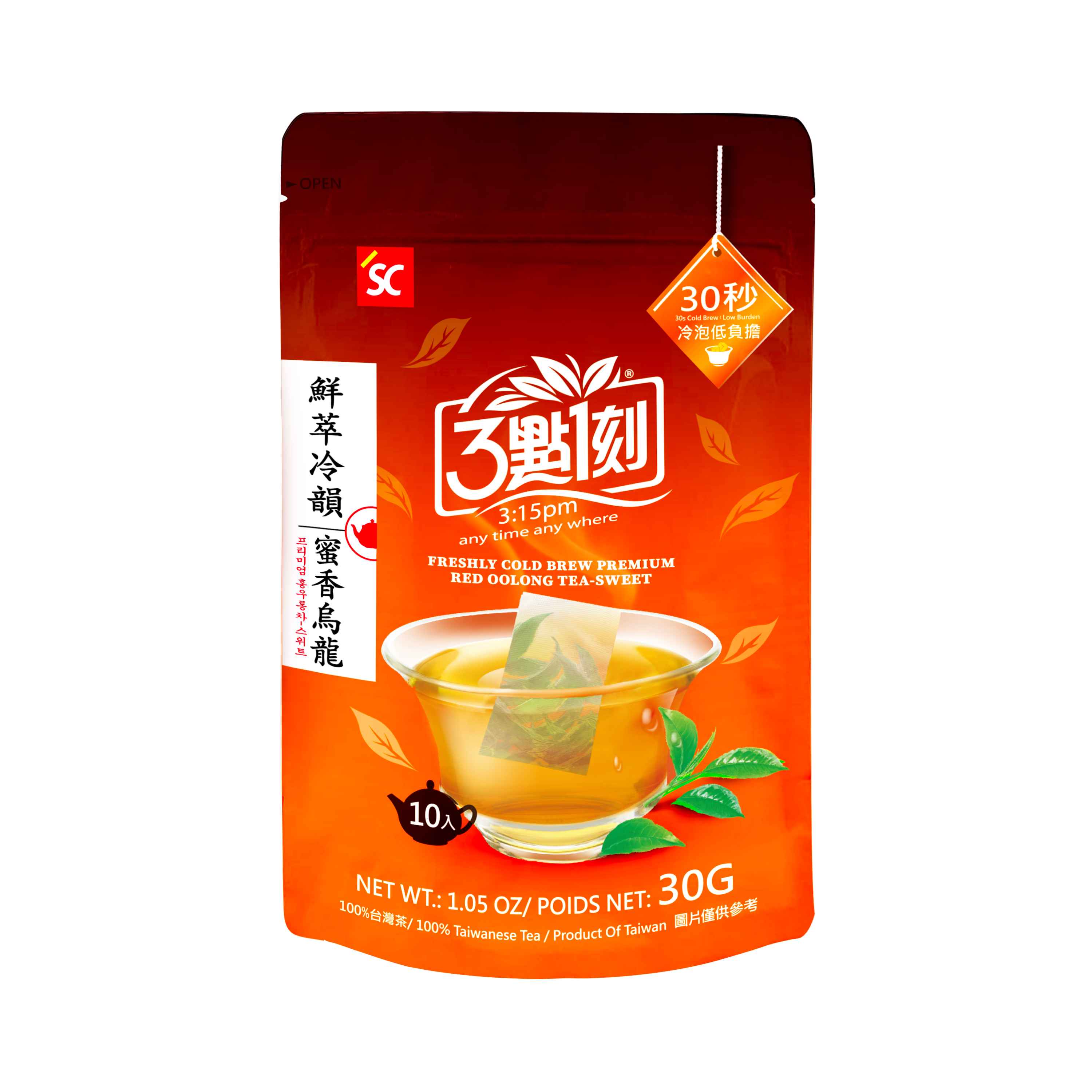 【台湾好茶】坪林 蜜香紅茶 （蜜香り)蜜香烏龍茶 蜜香凍頂烏龍150g 3點1刻】鮮萃冷韻蜜香烏龍(3g x 10入/袋) | 熱銷推薦| 3點1刻購物網-真