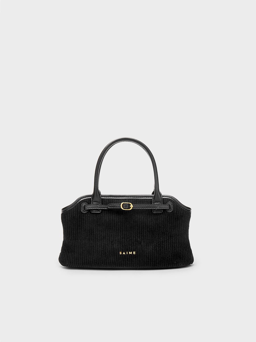★S'AIME Jennie皮帶釦托特包(Ｍ)ハンドショルダーバック/送料込 S'AIME Jennie燈芯絨皮帶釦手提包(XS)｜ S'AIME東京企劃