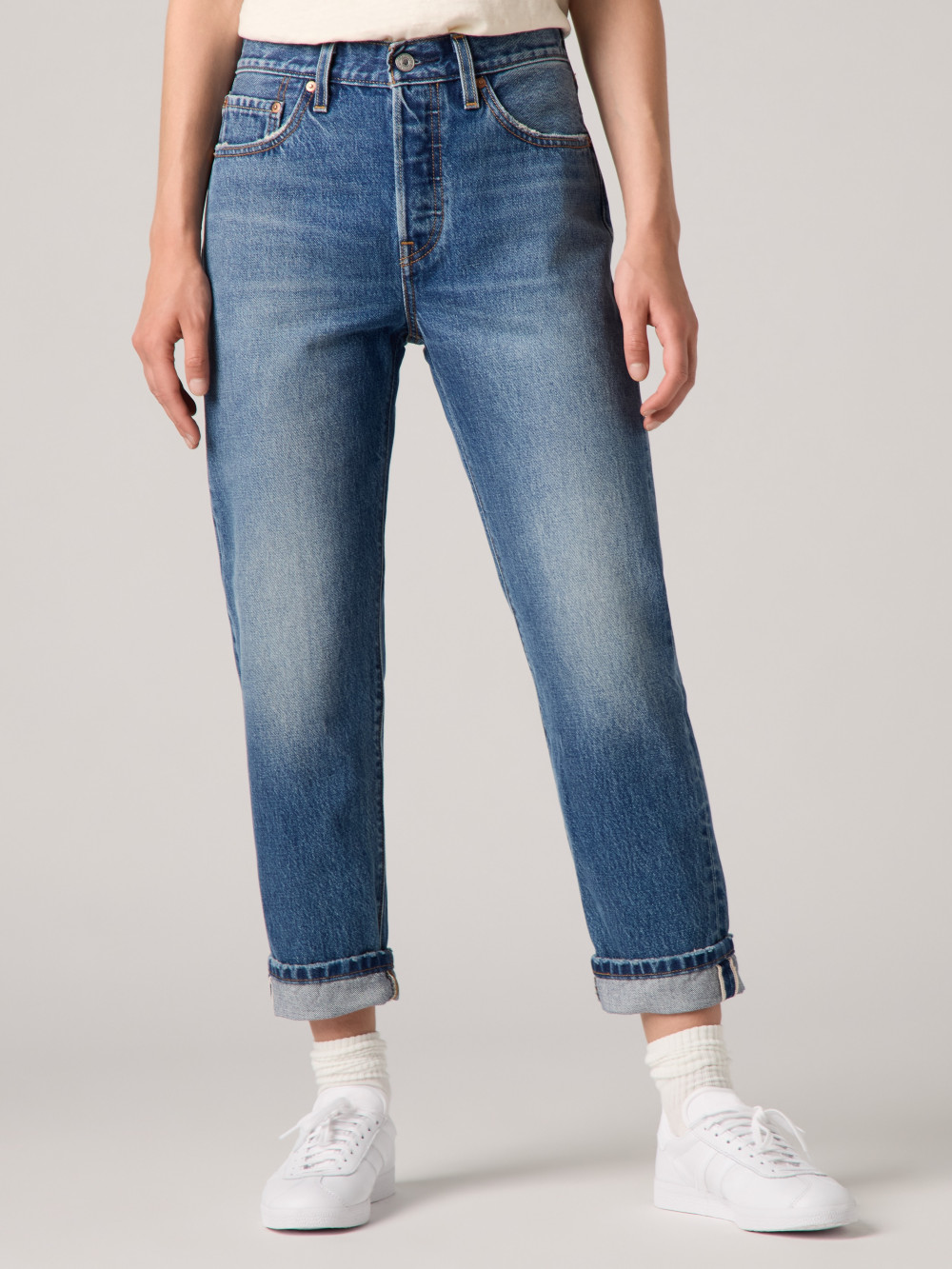 Levi's® 501®Crop 女款高腰直筒牛仔褲/ 赤耳丹寧熱賣單品