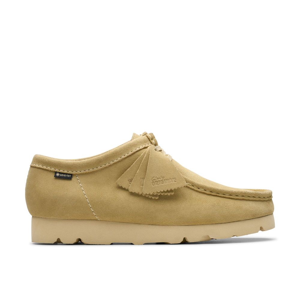 【未使用】Clarks / WallabeeGTX UK10/28cm Clarks ORIGINALs-Wallabee GTX男款真皮防水袋鼠鞋(楓木色)CLM79252R