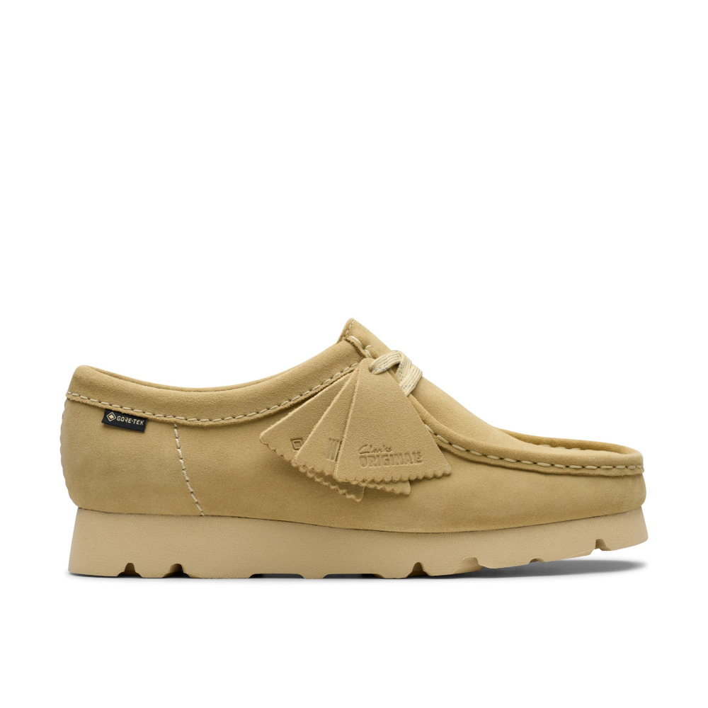 Clarks Originals- Wallabee 原創工藝經典GTX防水袋鼠鞋(淺卡其色