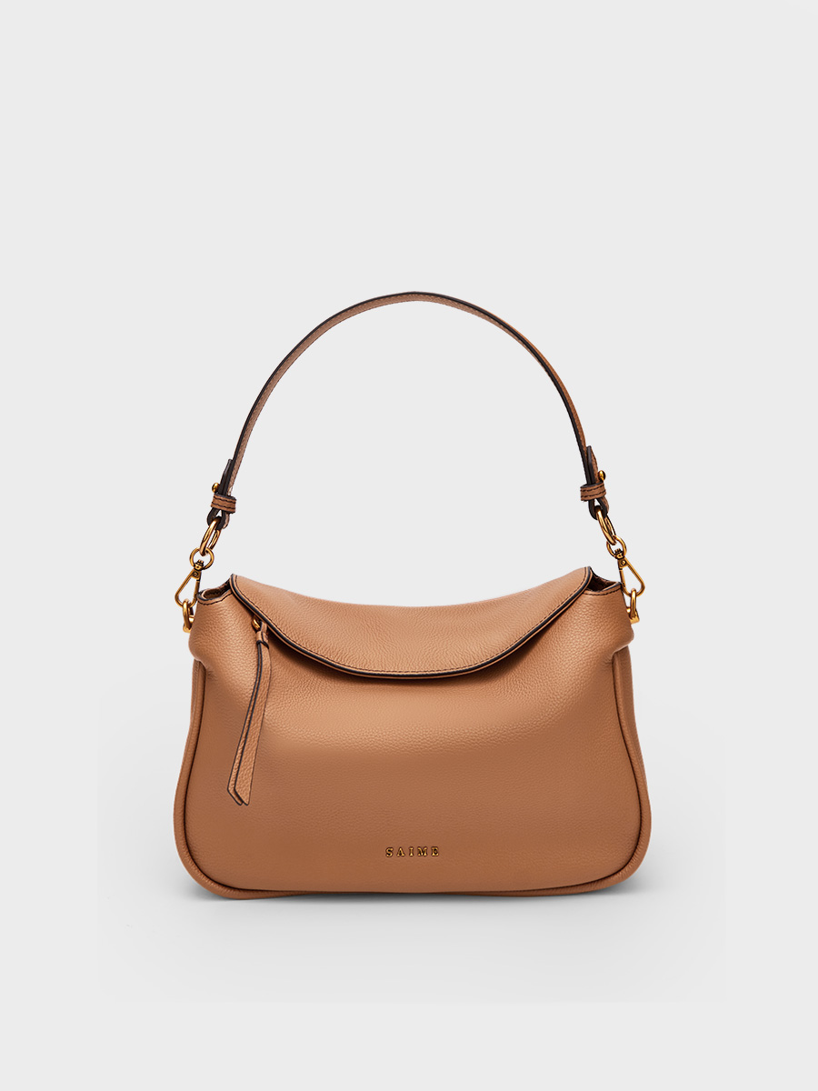 ■S'AIME■拉錬式開口摺邊軟包 ソフトショルダーバッグ/送料込 S'AIME】SAIME 東京企劃拉鍊式開口摺邊軟包