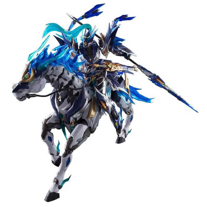 摩動核　趙雲 摩動核天佑星龍膽虎將趙雲玉蘭白龍駒組裝模型