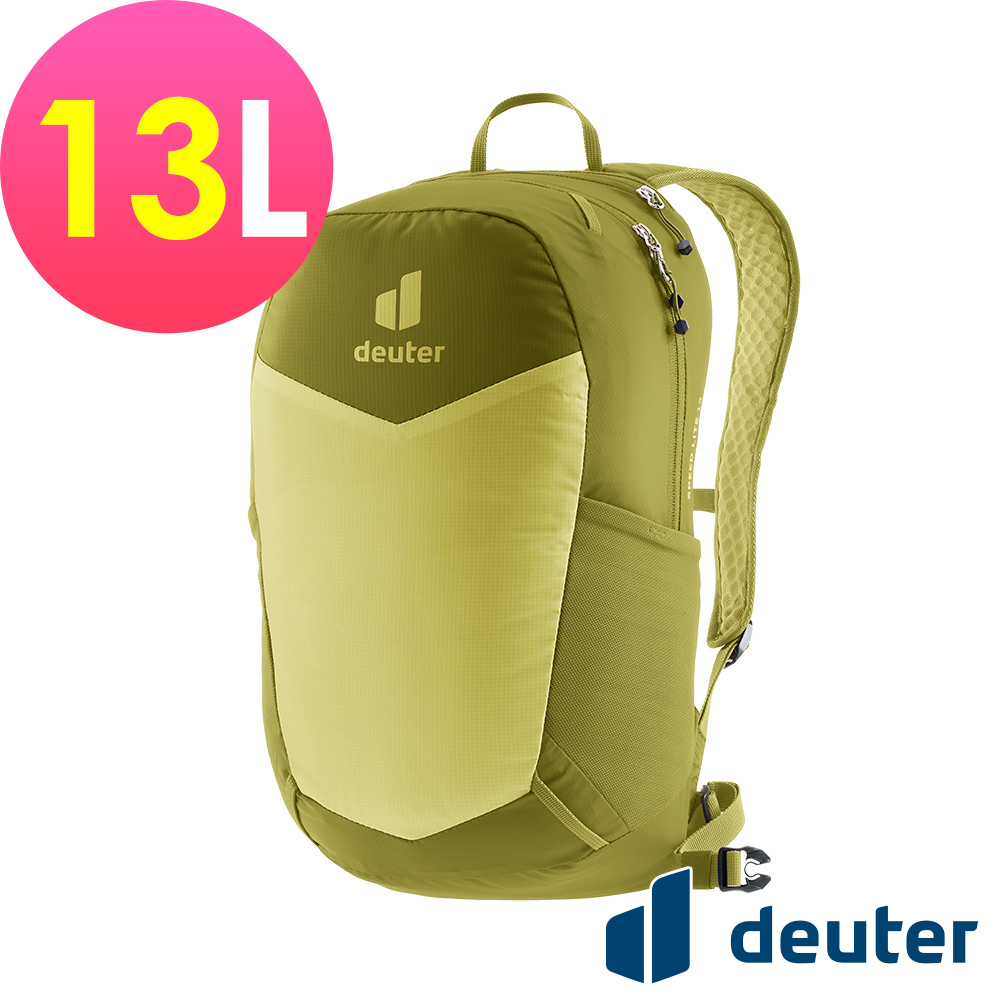 deuter 德國】SPEED LITE 超輕量旅遊背包/登山包/健行包13L(3410025黃綠)