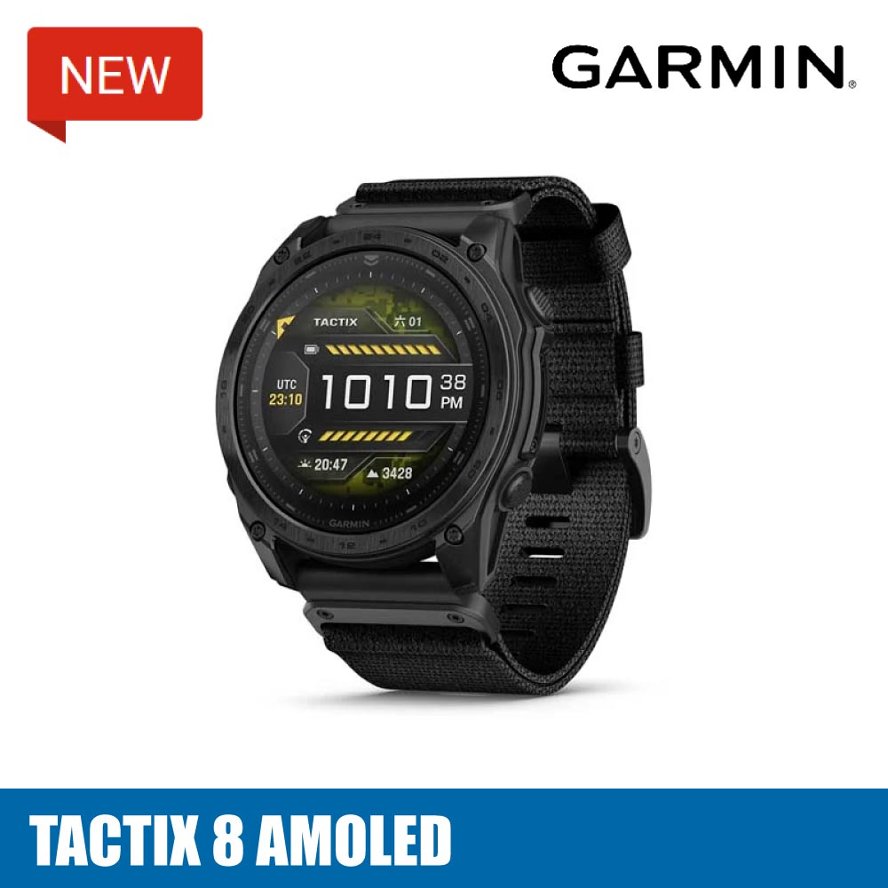 門市自取限定】GARMIN TACTIX AMOLED進階戰術GPS手錶010-03406-10 黑