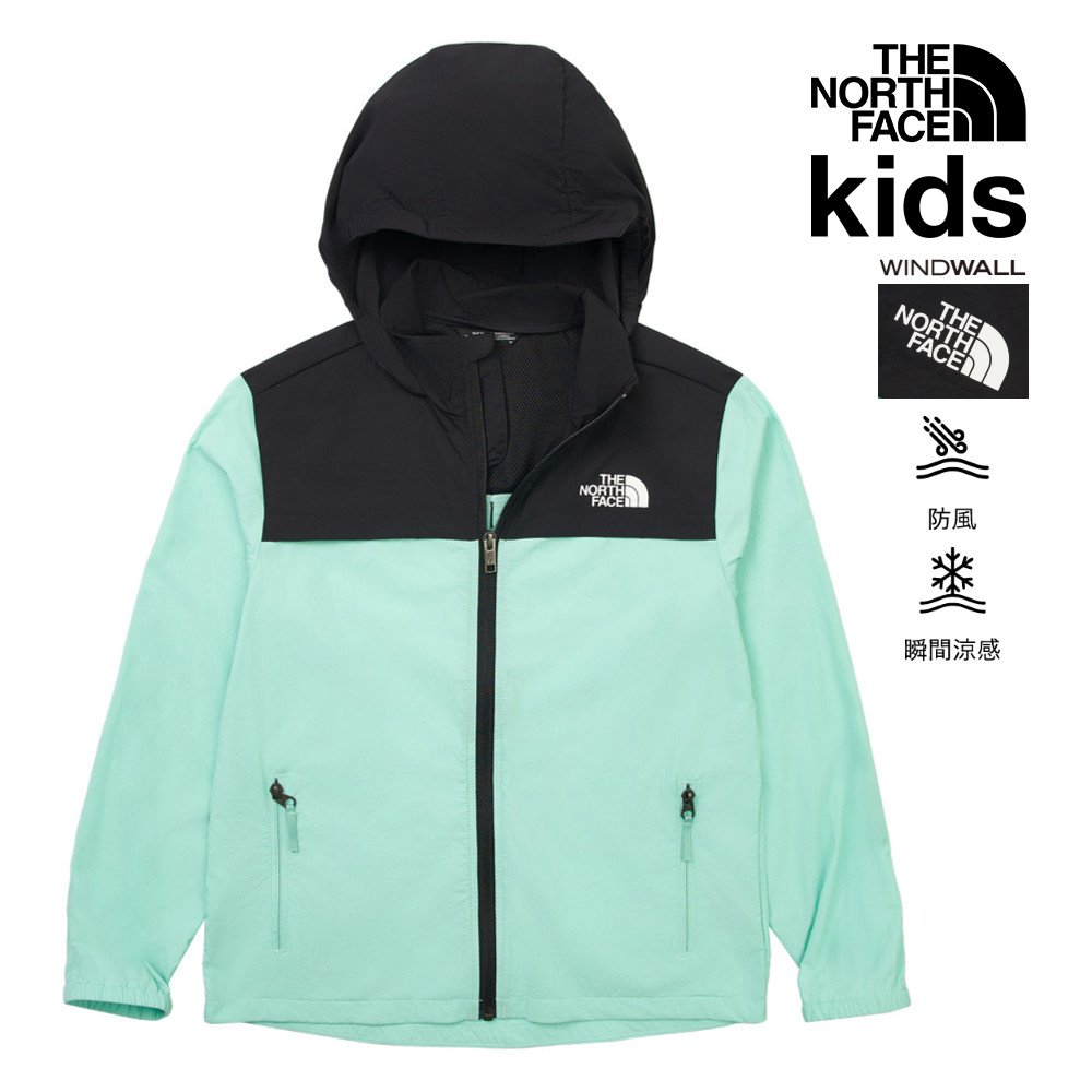The North Face北面兒童綠色UPF防曬防風外套｜87ZE9ZX