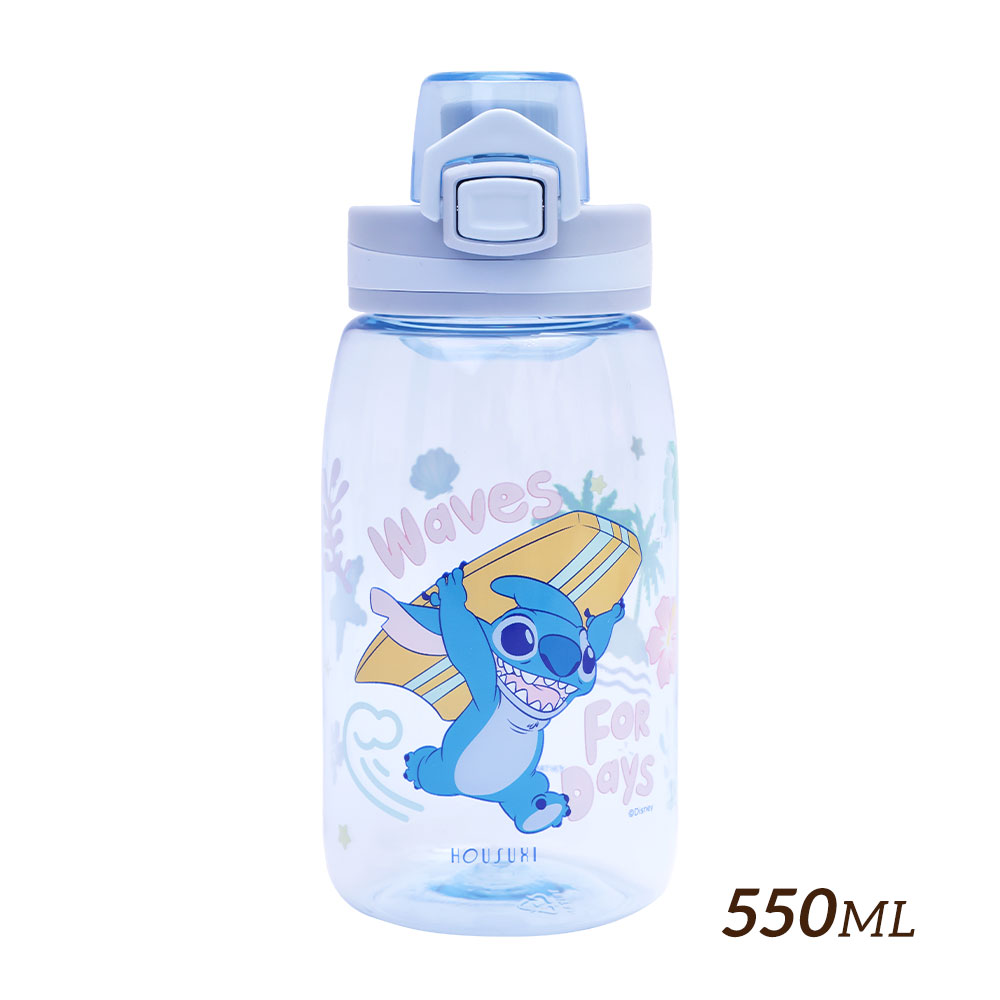 HOUSUXI】迪士尼史迪奇系列-Tritan彈蓋水瓶550ml