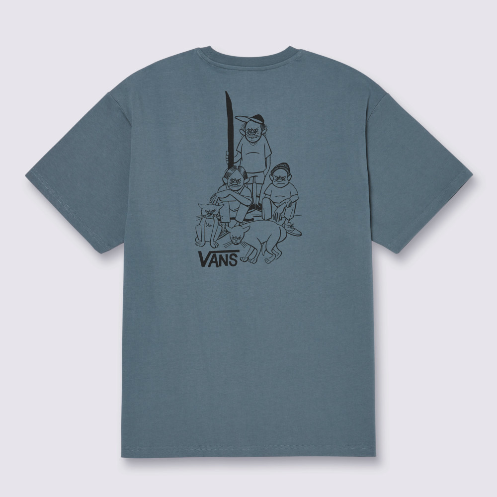 Vans Asian Artist Collection - Hanai 男女款灰藍色短袖T恤