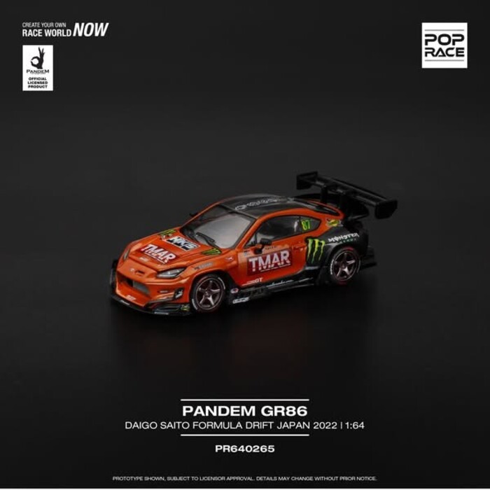 POP RACE 1/64 豐田Toyota PANDEM GR86 齋藤太吾DAIGO SAITO FORMULA