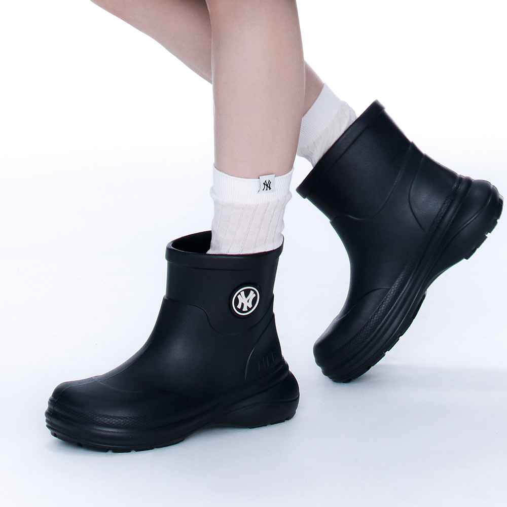 【MLB】 Bouncer Rain Boots Short / 追跡付 MLB Bouncer 短筒雨靴雨鞋紐約洋基隊(3ASQR0253-50BKS)