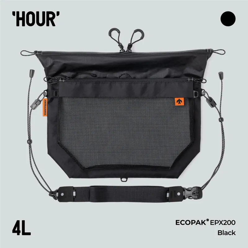 【新品未使用】TAR(P)MENT HOUR Sacoche BLACK TAR(P)MENT HOUR Sacoche 4L 胸前包25SS Black | 熱銷推薦| 登山
