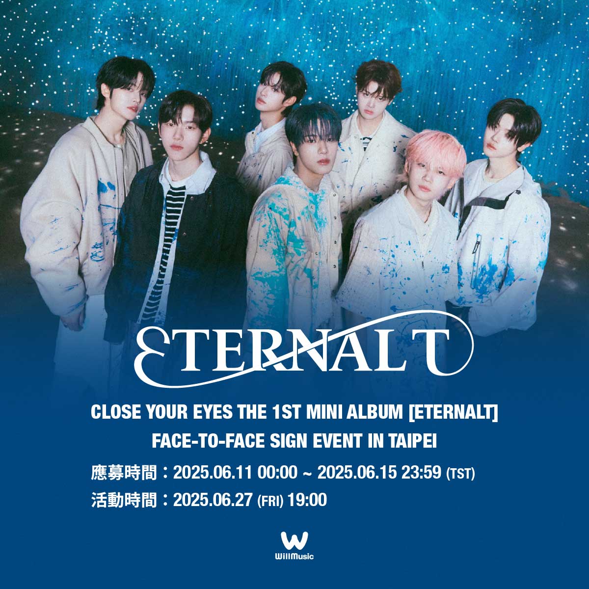 CLOSE YOUR EYES The 1st Mini Album [ETERNALT] Face-to-Face SIGN 