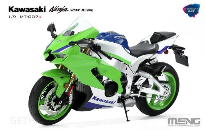 模型 MENG 1/9 川崎Ninja ZX-10R 悅色版組裝模型