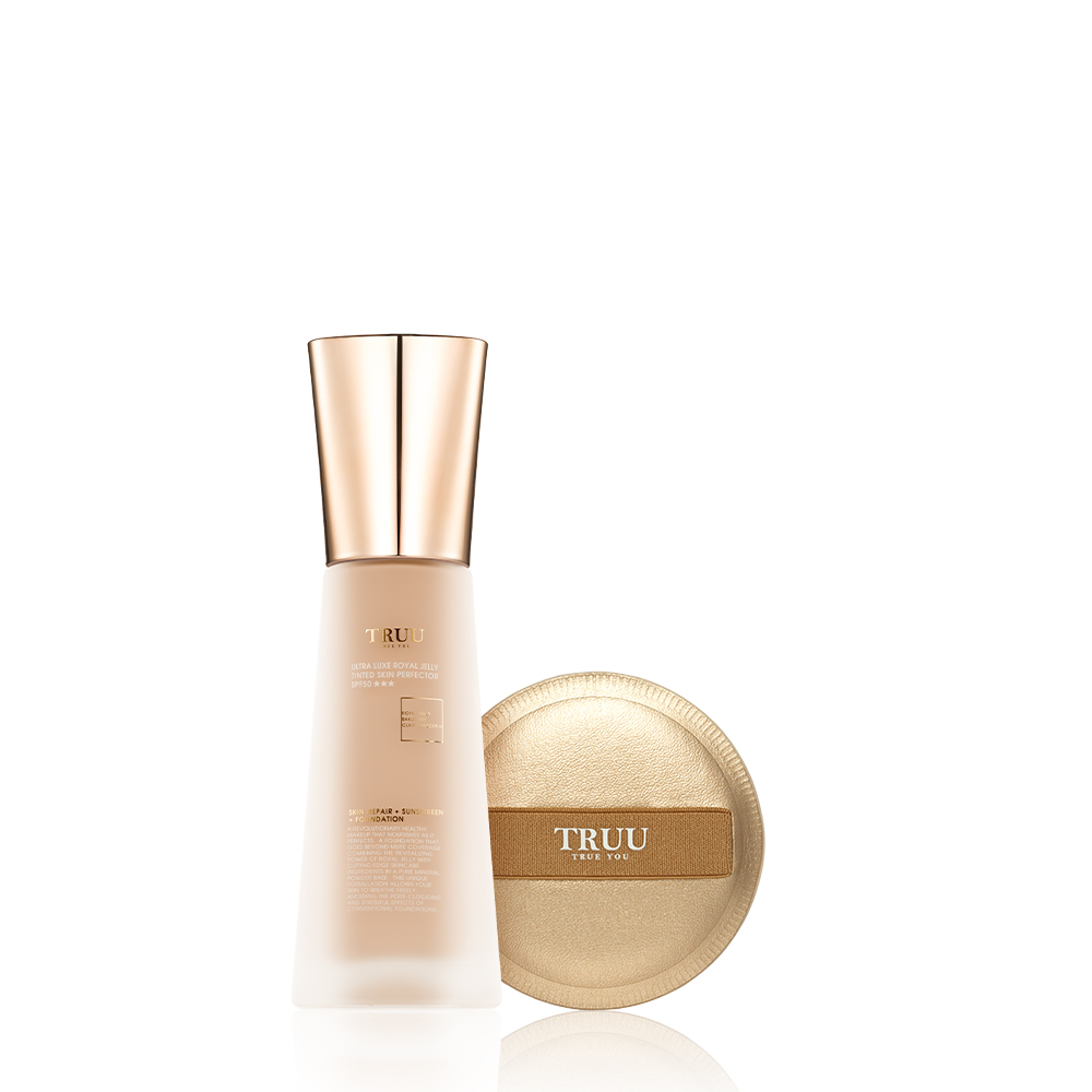 新品上市】極奢蜂王乳潤色美肌霜SPF50【小嫻推薦】+超服貼彈力粉撲| 熱銷推薦| TRUU 童