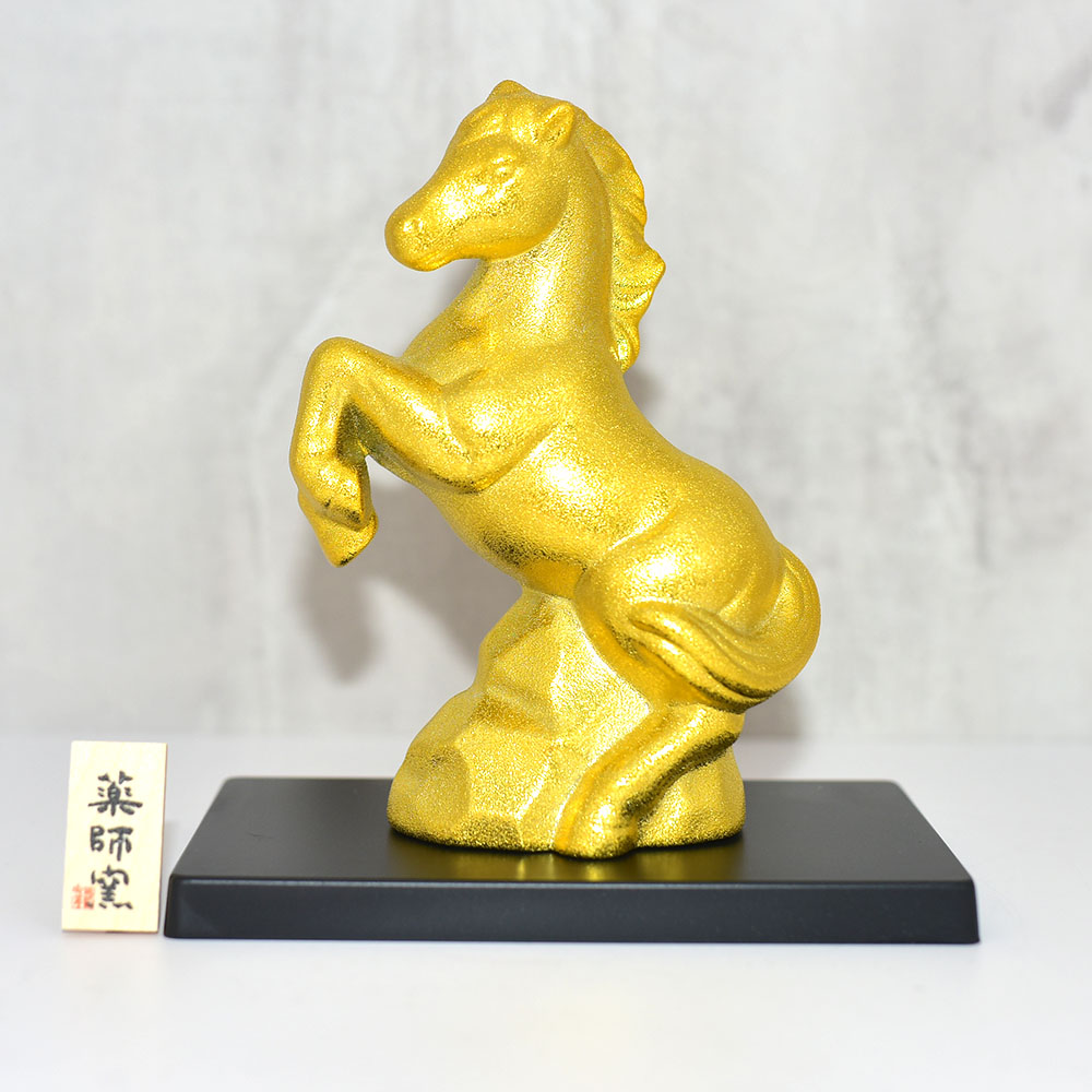 馬年限定金馬奔騰金耀招福藥師窯干支擺飾日本招財吉祥馬日本正版kh487