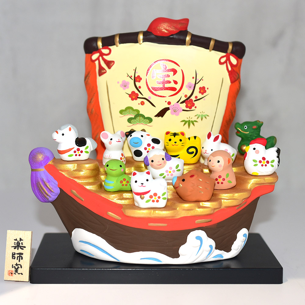 寶船十二生肖擺飾全生肖開運寶船組藥師窯干支開運系列日本正版kw525