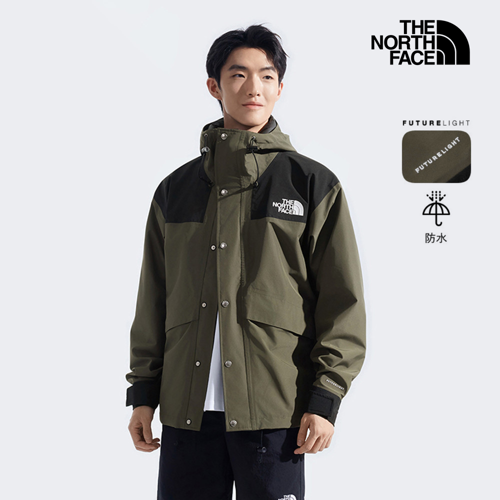 The North Face北面經典1986男款綠黑拼接FUTURELIGHT防水納米殼衝鋒衣