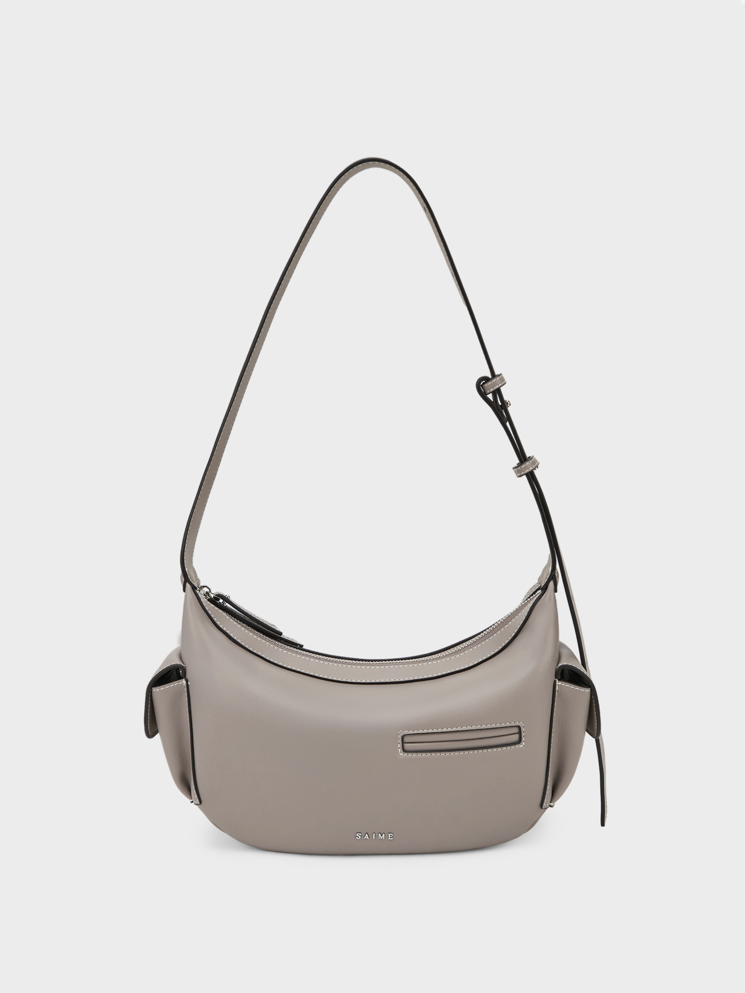 ★S'AIME★真皮雙背帶壓釦馬鞍包 レザー サドルバック/送料込 S'AIME Neutral真皮多段調節口袋馬鞍包｜ S'AIME東京企劃