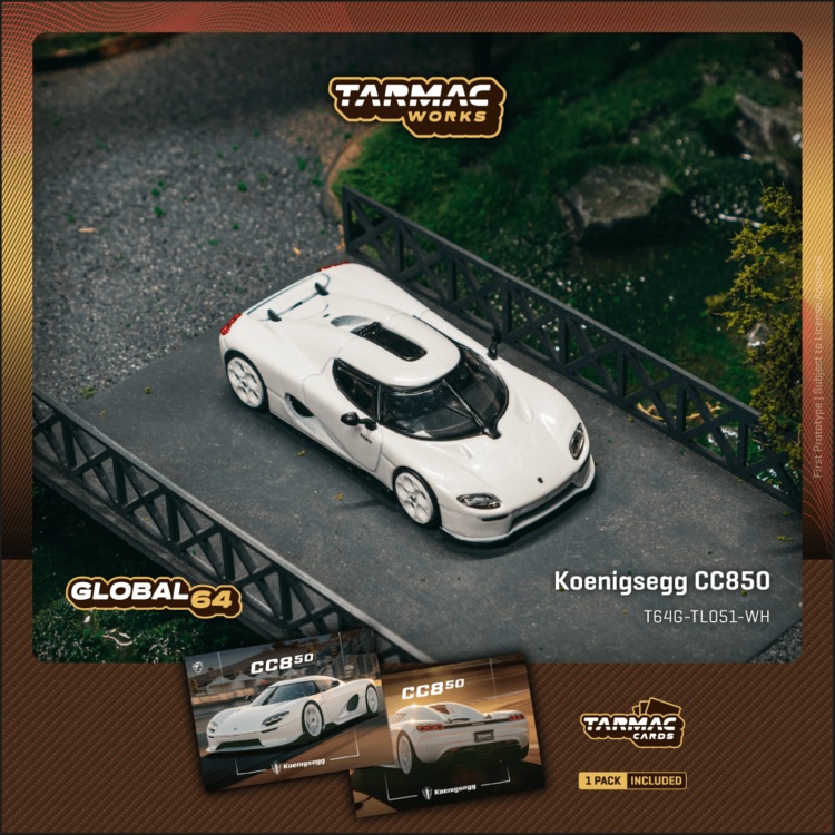 TARMAC WORKS 1/64 科尼賽克Koenigsegg CC850 White T64G-TL051-WH