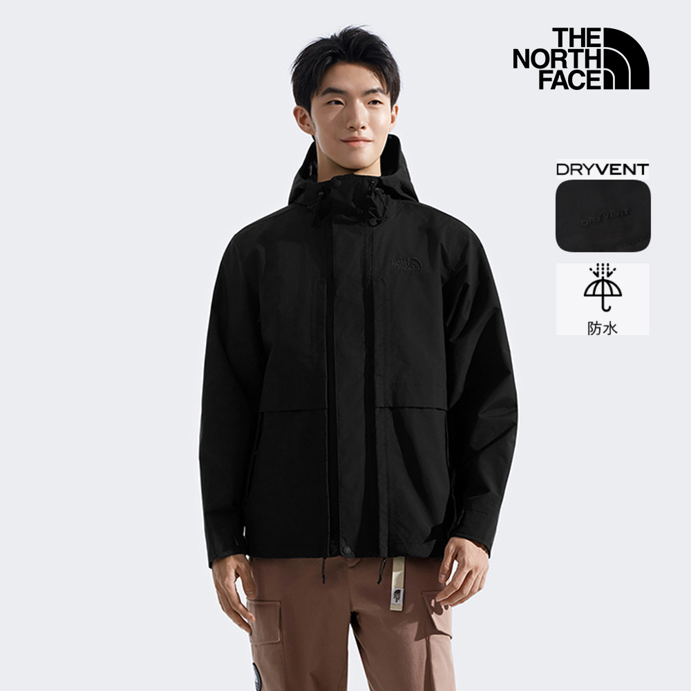 The North Face北面男款黑色M66DRYVENT防水衝鋒衣｜8DXJJK3