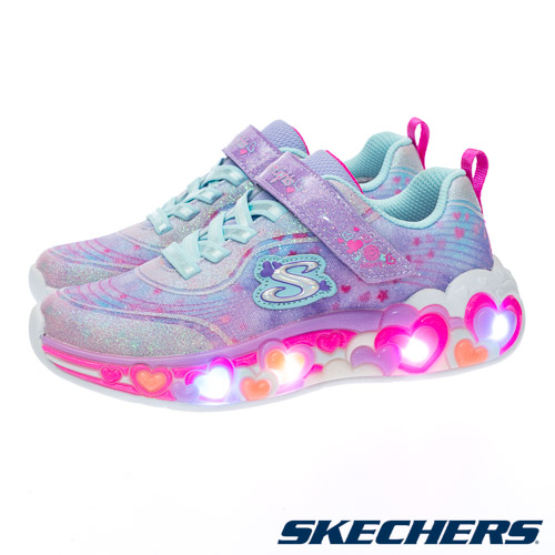 SKECHERS 女童系列燈鞋ETERNAL HEART LIGHTS (302696LLVMT) | 熱銷推薦