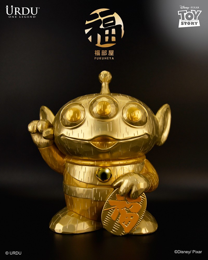 URDU 迪士尼福部屋幸運系列招財貓三眼怪金色限量版(17cm)