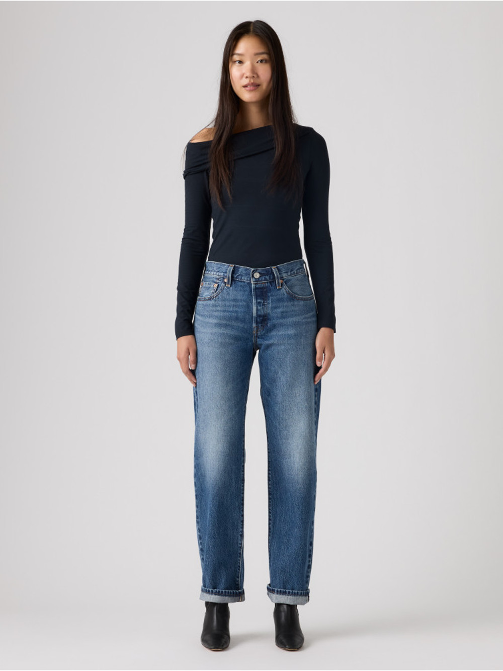 【濃紺・買得】501 USA製　最終期 Levi's® 501®90's中腰直筒牛仔褲赤耳牛仔褲人氣新品｜A1959-0116