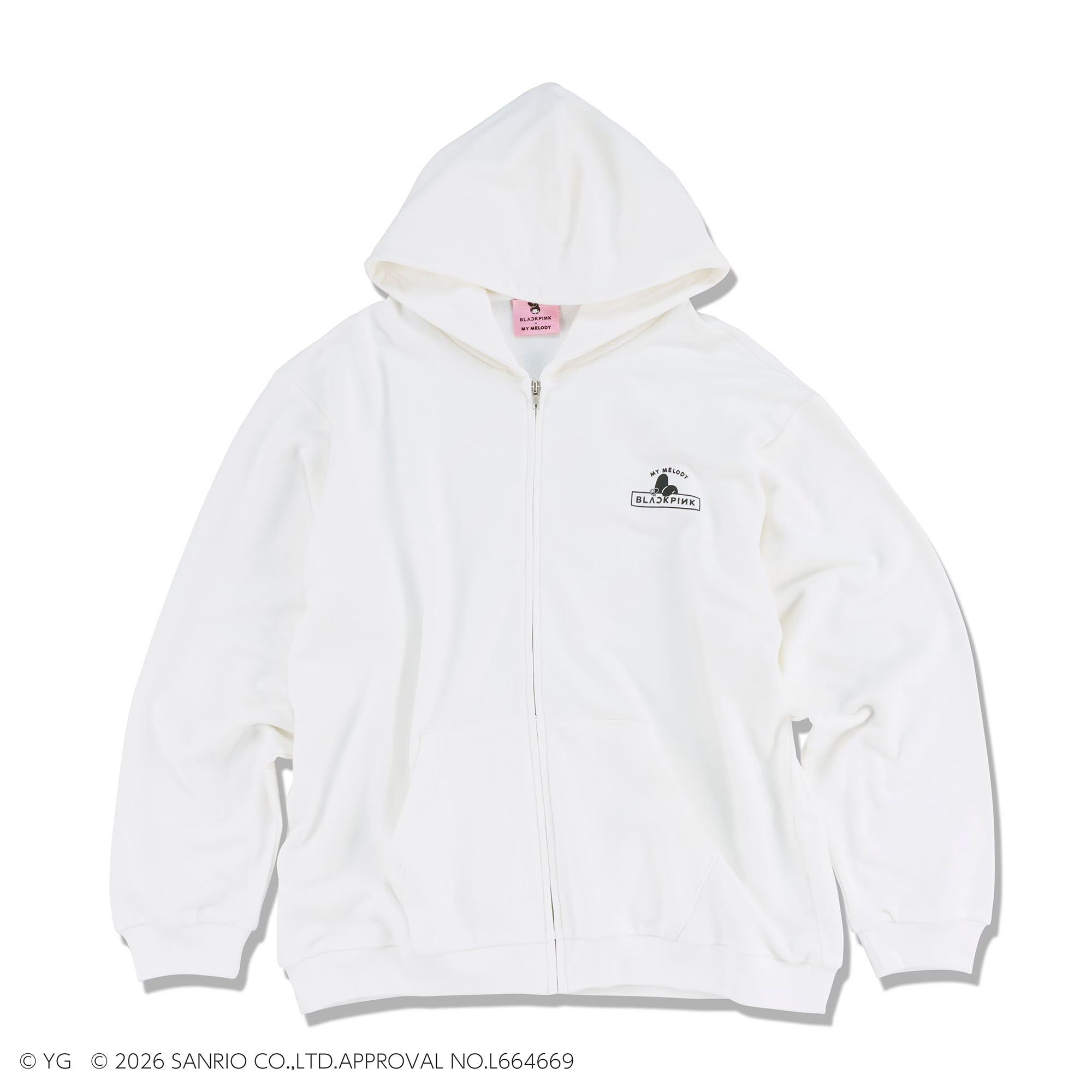 MERCHANDISE] BLACKPINK × My Melody (Zip-up hoodie WHITE) | Popular