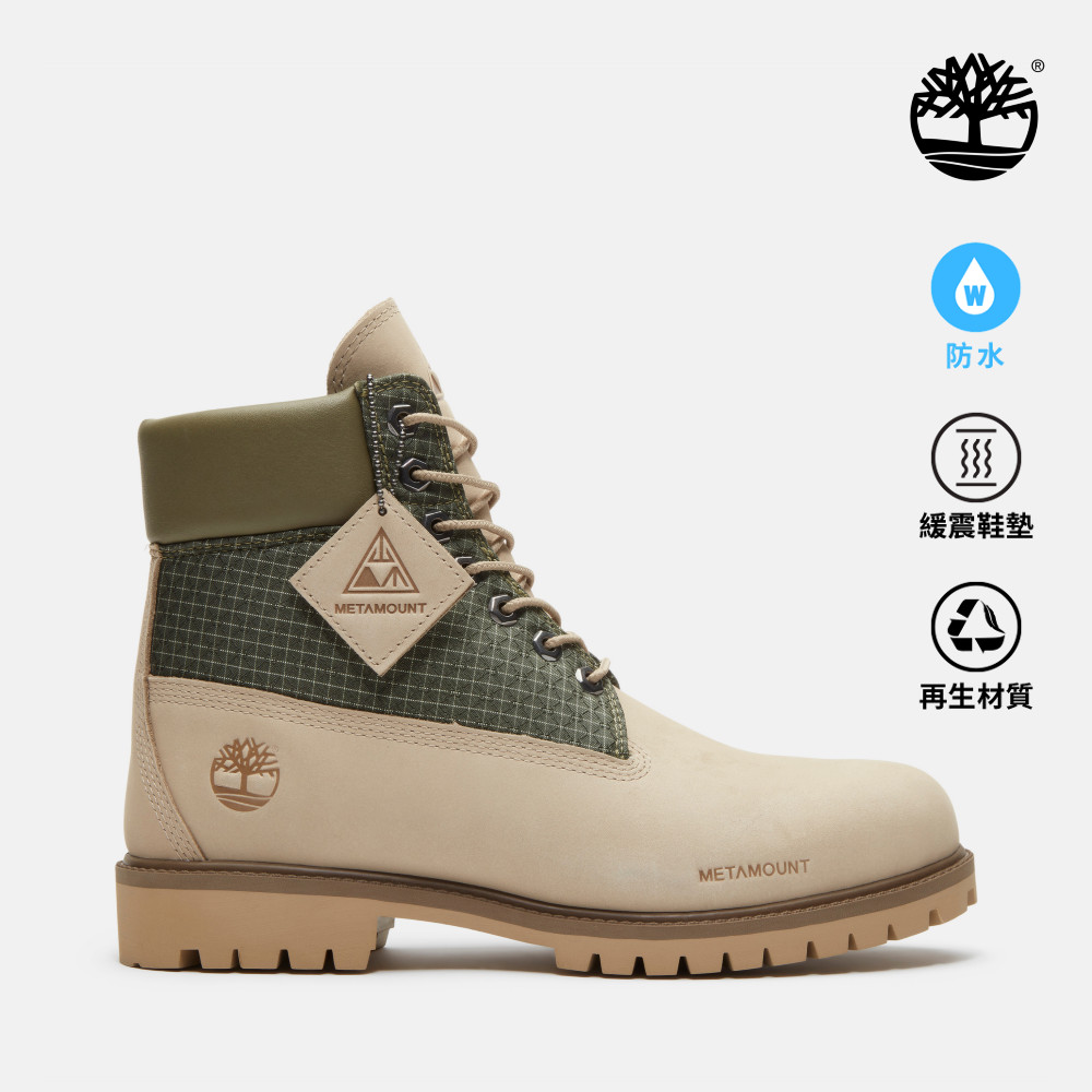 Timberland 男款淺米色Timberland x MetaMount 「竹引山行」男款防水6吋靴