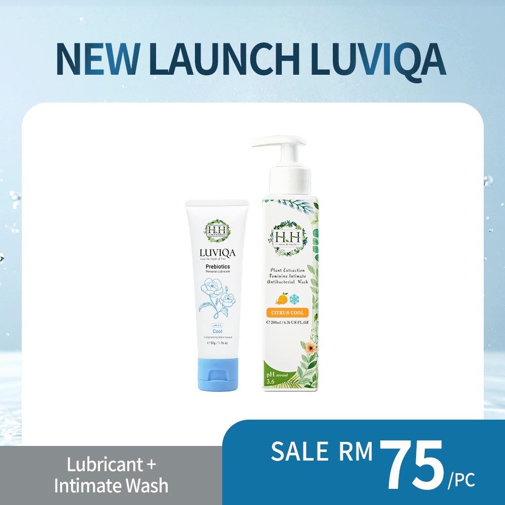 Combo HH Luviqa Prebiotic Intimate Care Personal Lubricant(50g)+ Intimate  Antibacterial Wash(200ml)