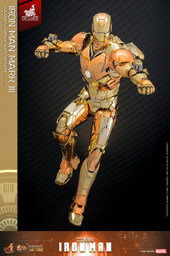 HOT TOYS MMS848D78 漫威鋼鐵人MK3 金色與古銅色電鍍限定版