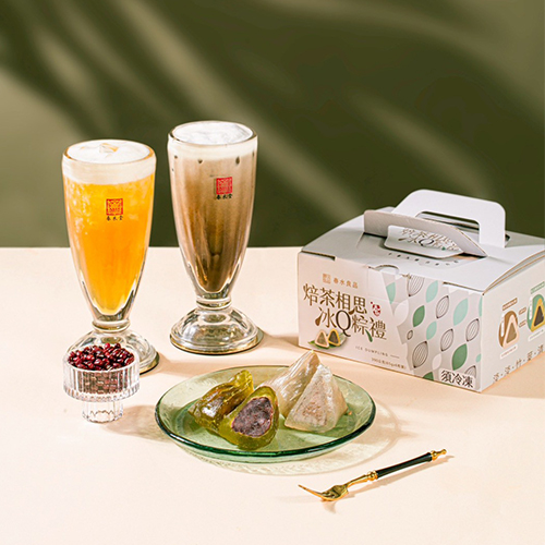 春水良品】春水良品焙茶相思冰Q粽禮(390g(白皮焙茶拿鐵65g*3+綠茶皮