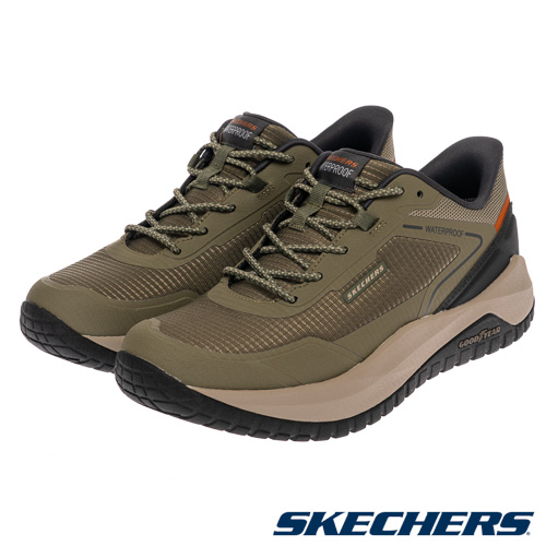 SKECHERS 男戶外越野系列瞬穿舒適科技BADGER - WATERPROOF 厚底戶外