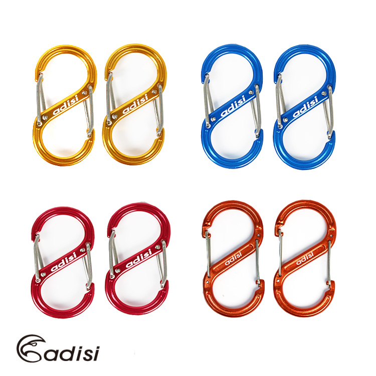 兩入一組】ADISI 6mm鋁合金S勾環AS16153(一組兩入) / 城市綠洲(鑰匙圈