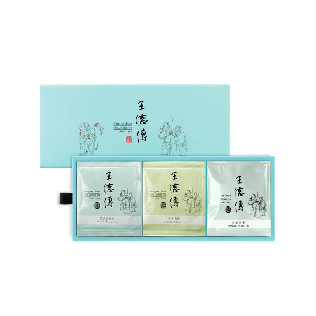 三角立體茶包禮盒| 臺灣經典烏龍茶組15入(阿里山烏龍、凍頂烏龍、金萱
