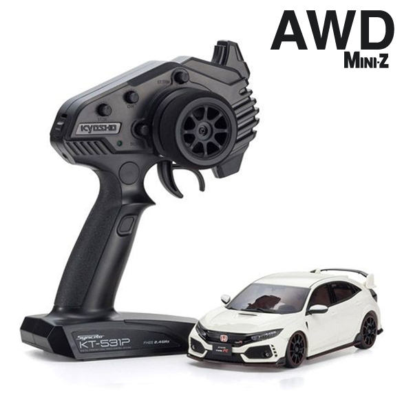 SJHOBBY｜32613W MINI-Z AWD Honda CIVIC Type R White Readyset