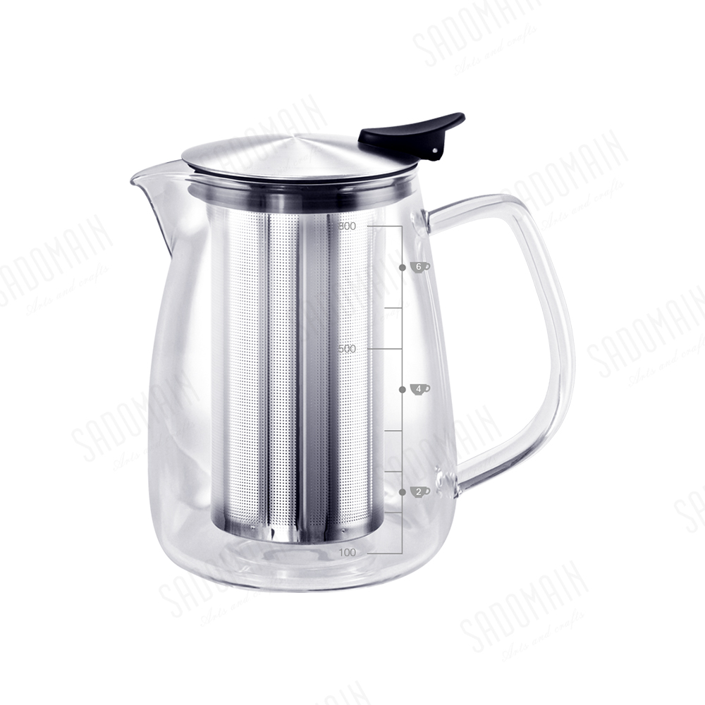 茶壺 直火花茶壺(900ml)│耐熱玻璃泡茶壺CS090 | 熱銷推薦| 仙德曼