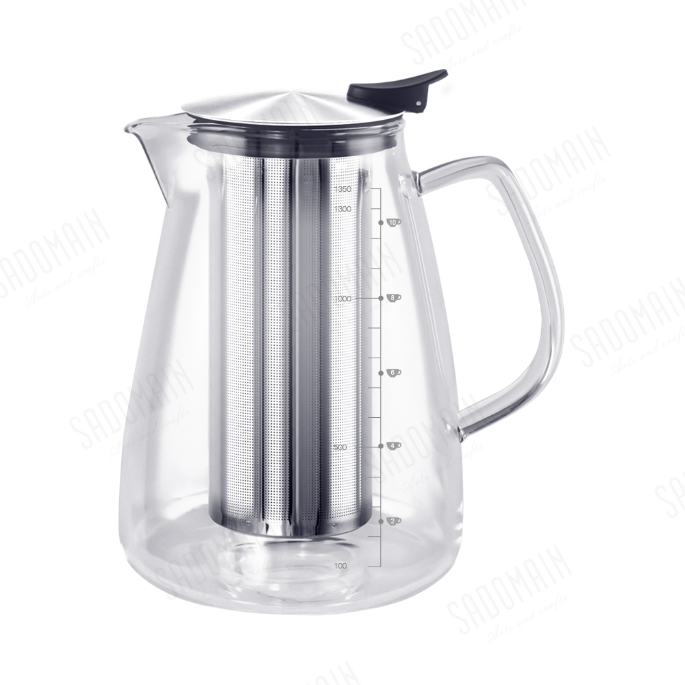 直火花茶壺(1500ml)│耐熱玻璃泡茶壺CS151 | 熱銷推薦| 仙德曼SADOMAIN