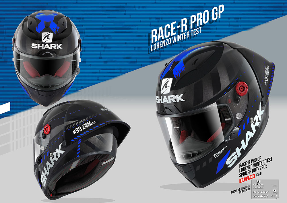 訂購】SHARK Race-R Pro GP 30周年紀念帽HE8570D KAB 黑灰藍【訂金5000
