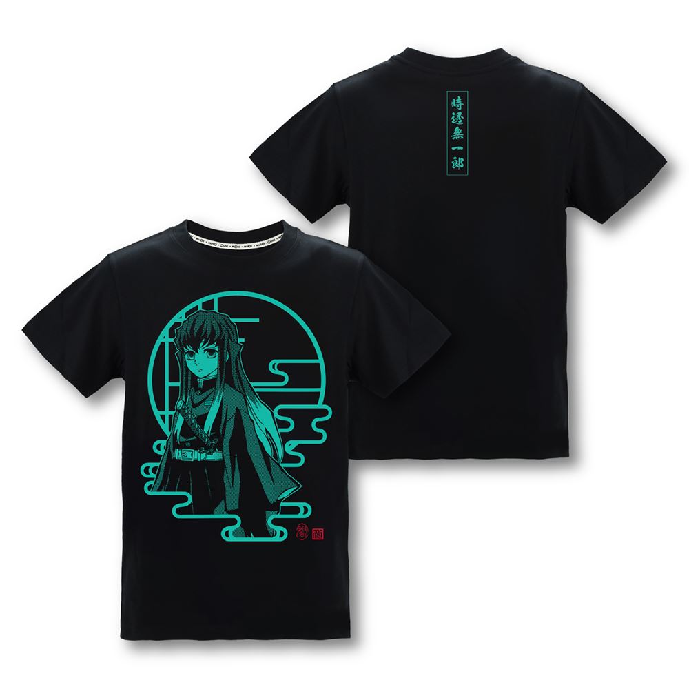 鬼滅之刃霞柱時透無一郎潮流短袖上衣T恤T-shirt