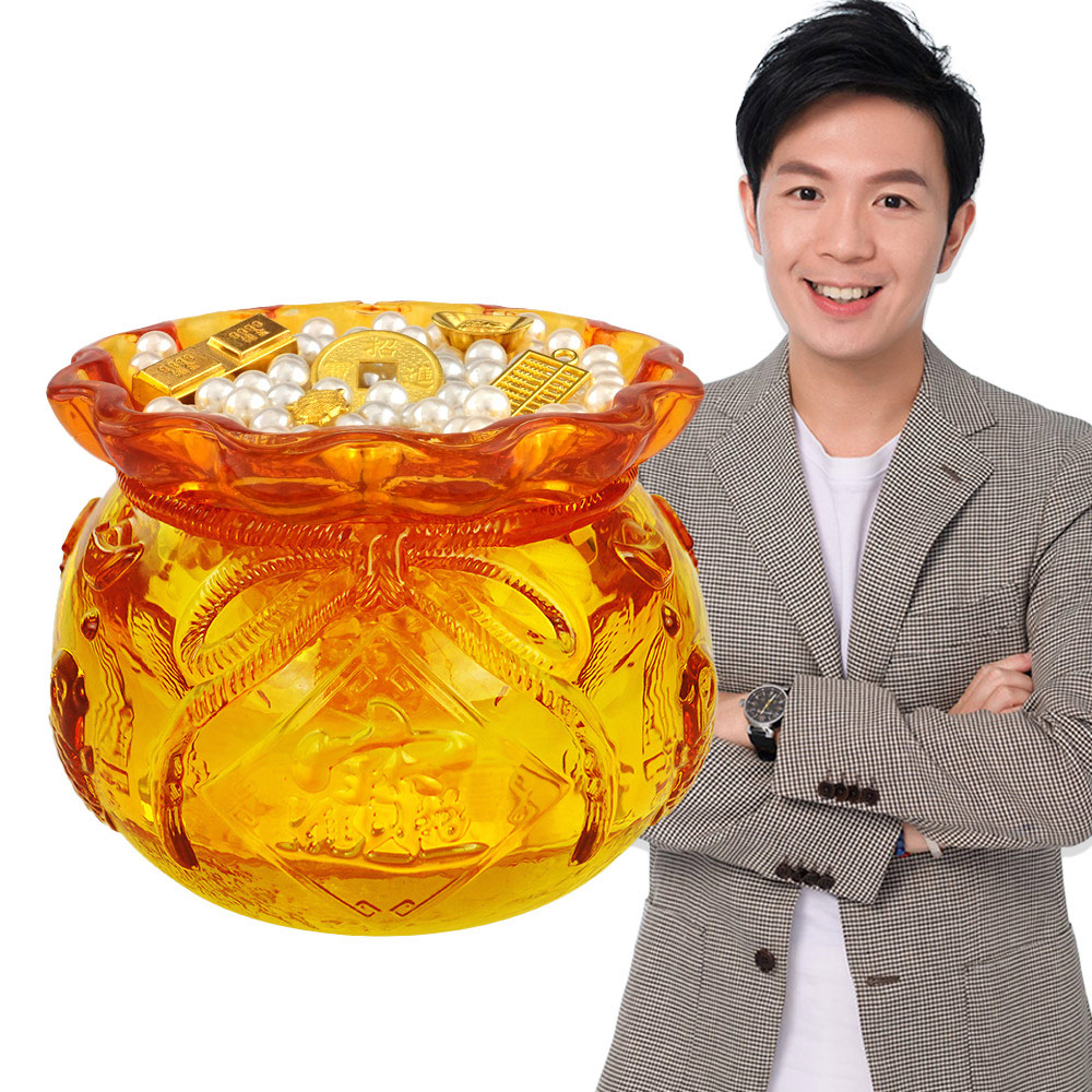 招財五寶黃晶聚寶盆