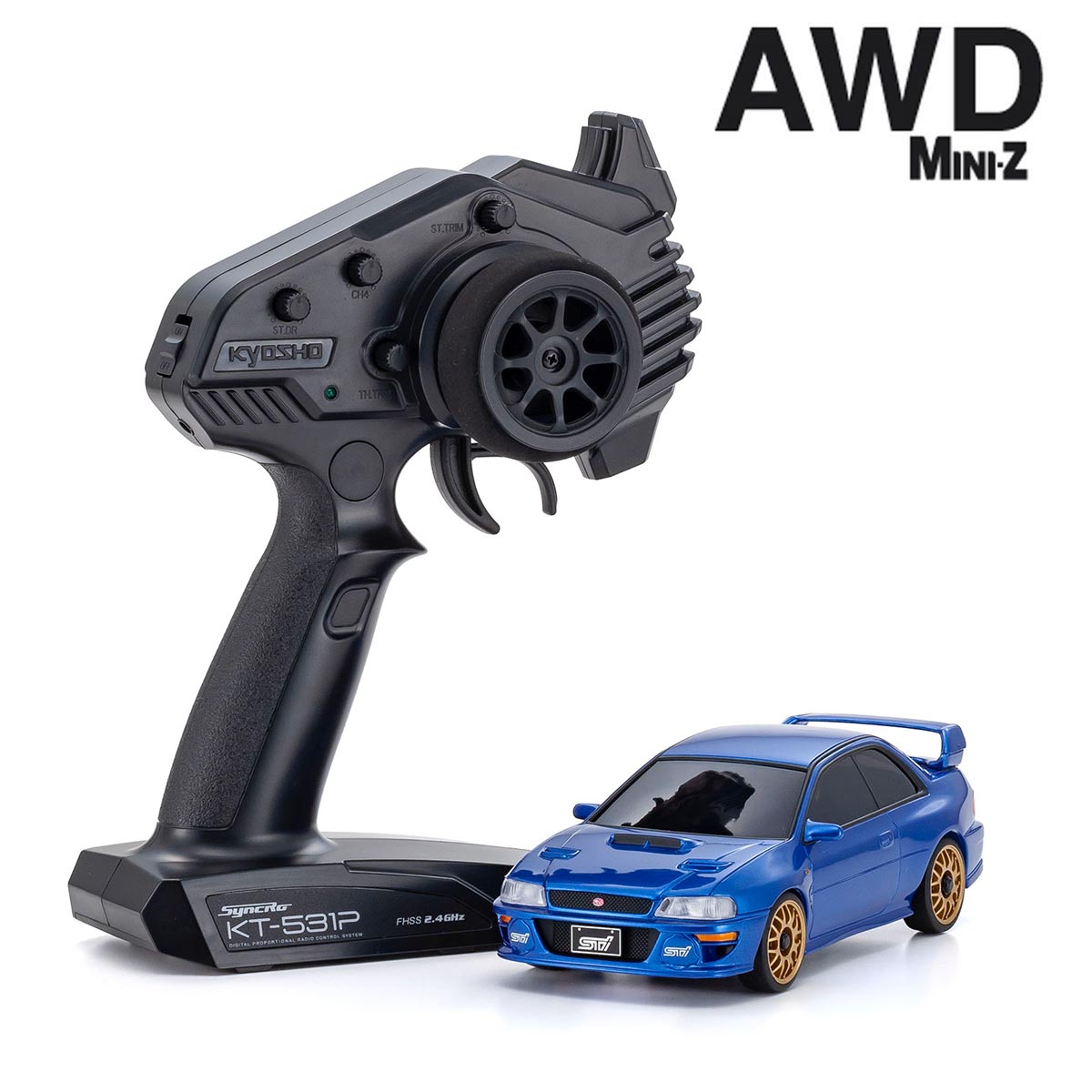 32627BL MINI-Z AWD SUBARU IMPREZA 22B-STi Version Blue
