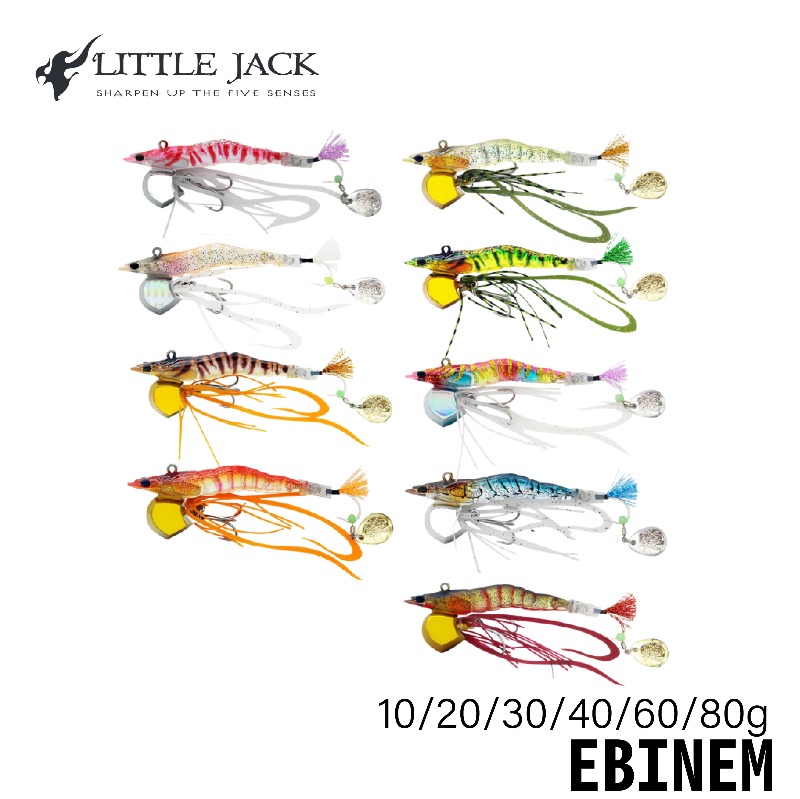 LITTLE JACK EBINEM 10/20/30/40/60/80g 岸釣根魚、船釣根魚船釣小鐵