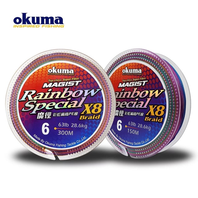 OKUMA-魔徑彩虹X8 PE編織線150M / 300M