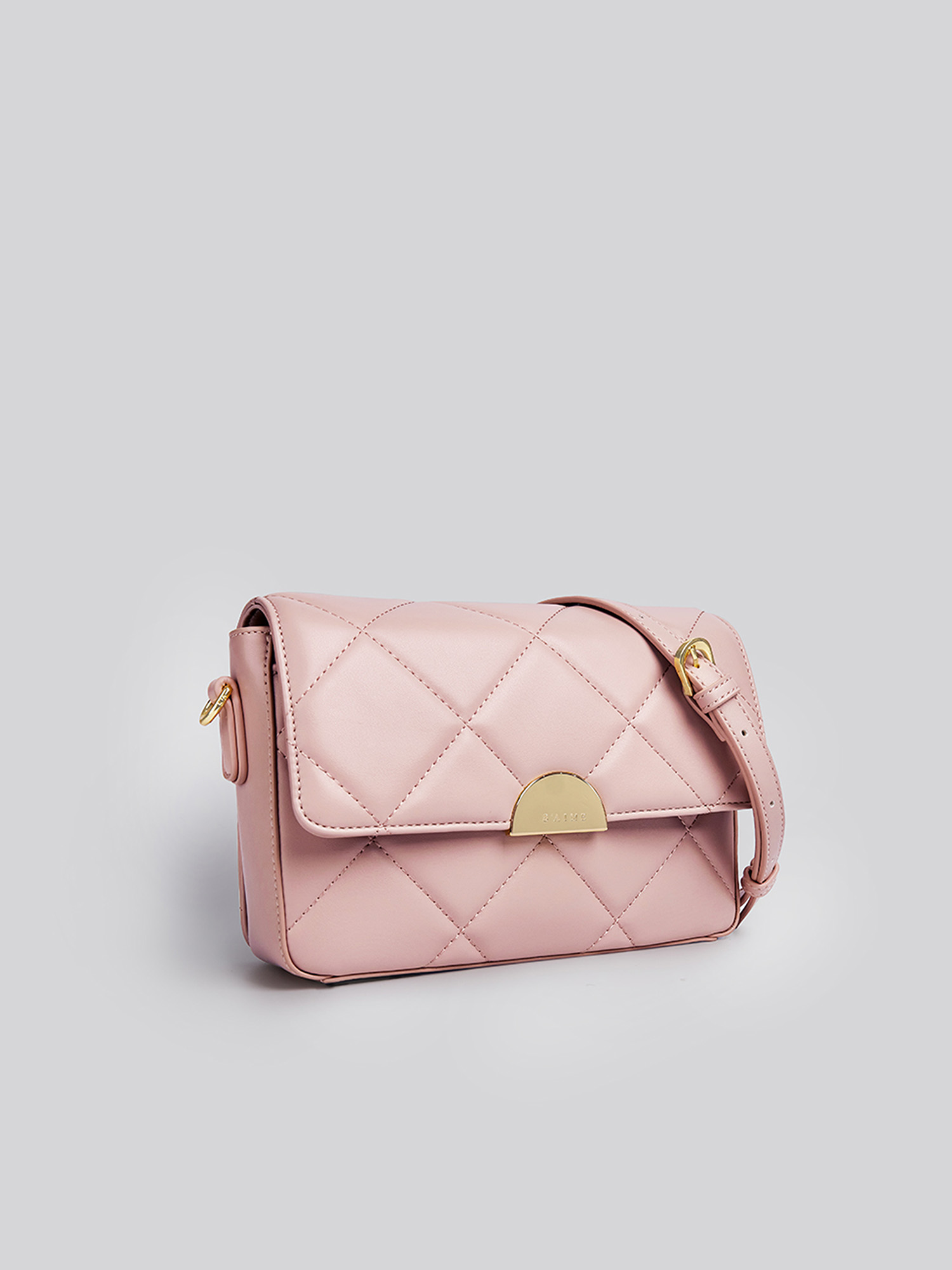 菱格絎縫半月小方包-S'AIME東京企劃